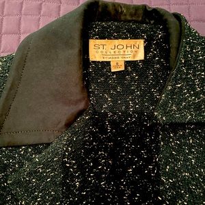 Classic heather Green St. John suit